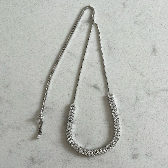 LIM LIM Jewelry - LIM LIM Marquis Cut Clear Crystal/Silver Adjustable Choker/Necklace